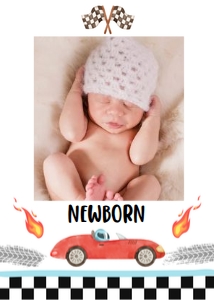 Monthly Banner Car Red 5x7 0424 design preview
