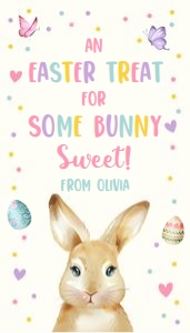 Favor Tag Easter Treat Bunny Watercolor 0449 design preview