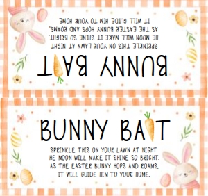 Treat Bag Topper Easter Bunny Bait Gingham Orange 0449 design preview