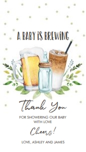 Favor Tags Baby is Brewing Cold Brew 0190 design preview