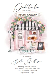 Bridal Shower Invitation French Patisserie Ooh La La Paris 0441 design preview