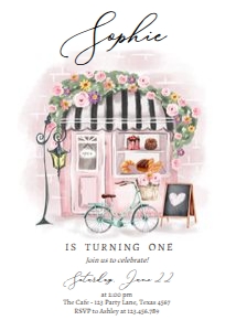 Birthday Invitation French Patisserie Paris 0441 design preview