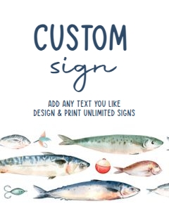 Custom Editable Sign Fishing Birthday 0454 V2 design preview