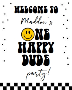 Welcome Sign One Happy Dude Smiley 0456 design preview