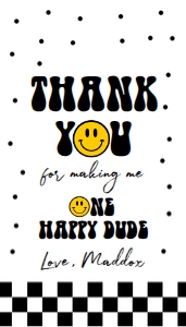 Favor Tag Smiley One Happy Dude 0456 design preview