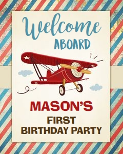 Welcome Airplane Birthday 0011 design preview
