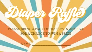 Diaper Raffle Ticket Sunshine 0457 design preview