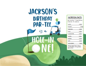 Chip Bag Golf Hole in One Blue Flag 0405 design preview