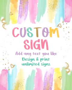 Custom Editable Sign Art Party 0450 design preview