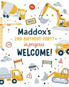 Welcome Sign Construction Work in Progress 0458 design preview