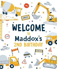 Welcome Sign Construction 16x20 0458: Welcome Sign Construction 0458