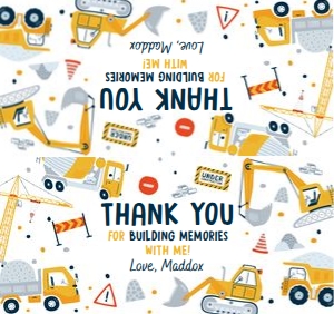 Treat Bag Topper Construction Building Memories 0458 design preview