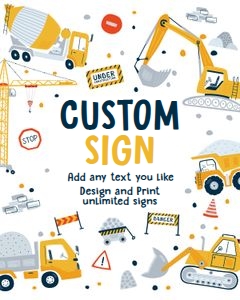 Custom Editable Sign Construction 0458 design preview