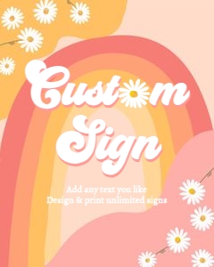 Custom Editable Retro Sign Pink 0428 design preview