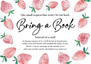 Bring a Book Card Strawberry Light 0399 design preview