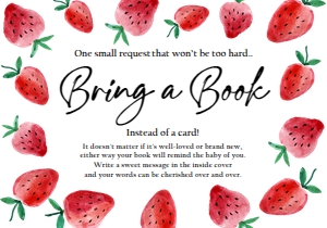 Bring a Book Card Strawberry 0399 design preview