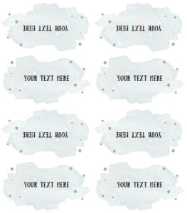 Food Labels Space Stars Silver Boy 0357 design preview