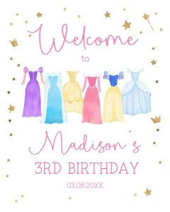 Welcome Sign Princess Dresses 0462 design preview