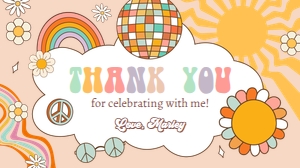 Gable Box Groovy Retro Thank you 0459 design preview