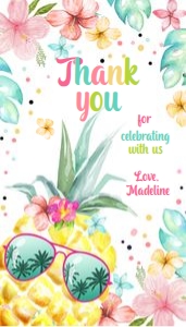 Favor Tag Thank You Pineapple White Corjl 0391 design preview