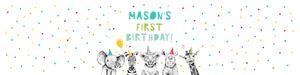 Water Bottle Labels Party Animals Boy 0390 design preview