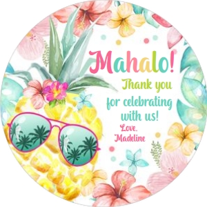 Tag Mahalo Pineapple White 0391 design preview
