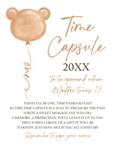 Time Capsule Teddy Bear 0439 design preview