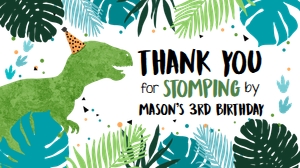 Gable Box Dinosaur Thank You 0389 design preview