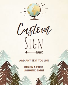 Custom Sign Adventure 8x10 0044 design preview