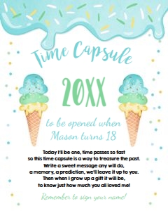 Time Capsule Ice Cream Cone Boy Yellow V2 0243 design preview