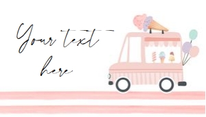 Food Label Ice Cream Truck Pink Stripes 0415 design preview