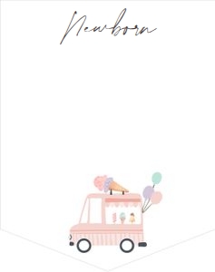 Monthly Banner Ice Cream Truck Pink 0415 design preview