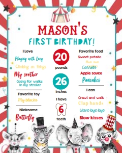 Birthday Milestone Sign Circus v2 0355 design preview