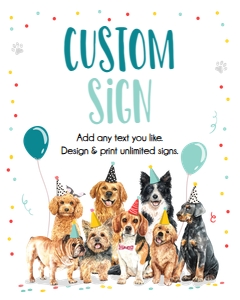 Custom Editable Dog Puppy Sign Boy 8x10 0384 design preview