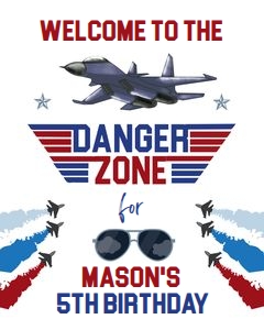 Welcome Sign Fighter Pilot Danger Zone 0469 design preview