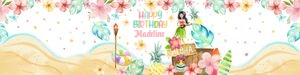Water Bottle Label Hawaiian Happy Birthday 0413 design preview