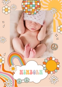 Monthly Banner Retro 5x7 0459 design preview