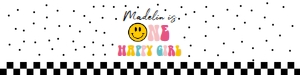 Water Bottle Label One Happy Girl Smiley 0456 design preview