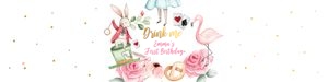 Water Bottle Labels Alice White 0350 design preview