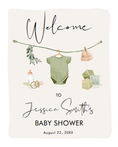 Welcome Sign Baby Shower 0470 design preview