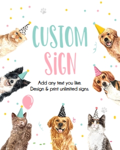 Custom Editable Sign Cats and Dogs 8x10 0384 design preview