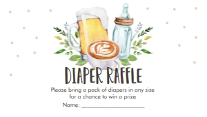 Diaper Raffle Ticket Brewing Coffee Beer 0190 design preview