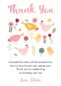Thank You Card Chicken 0446 design preview