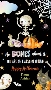 Favor Tag No Bones About It Friend Black Corjl 0261 design preview