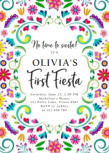 Invitation First Fiesta 0466 design preview