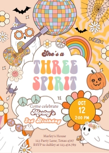 Invitation Halloween Three Spirit 0471 design preview