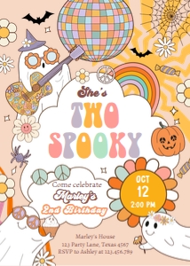 Invitation Halloween Two Spooky 0471 design preview