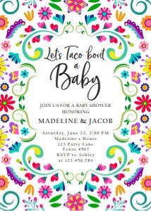Invitation Fiesta Taco Bout a Baby 0466 design preview