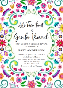Invitation Fiesta Taco Bout a Gender Reveal 0466 design preview