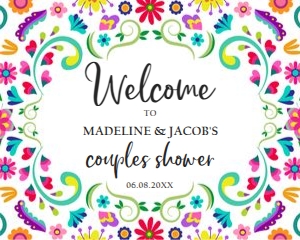 Welcome Sign Fiesta Couples Shower 0466 Horizontal design preview